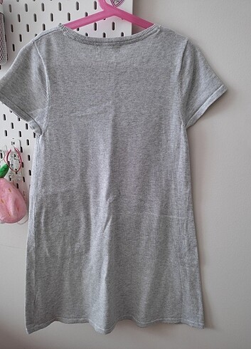 8 Yaş Beden gri Renk H&M Kız Çocuk Elbise 