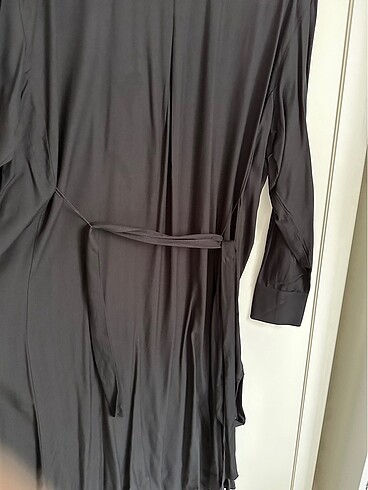 H&M Siyah Uzun Gömlek Elbise - Görsel 6