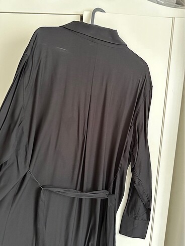 H&M Siyah Uzun Gömlek Elbise - Görsel 8