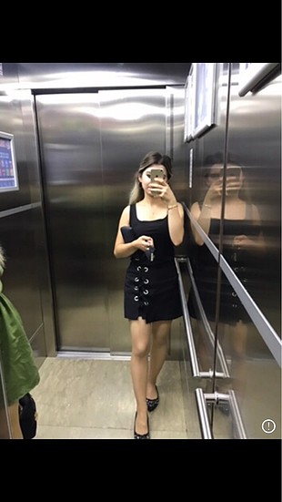 Stradivarius siyah şort etek