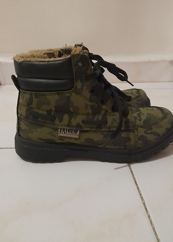 Kürk Detaylı Kamuflaj Erkek Outdoor Bot - Görsel 3