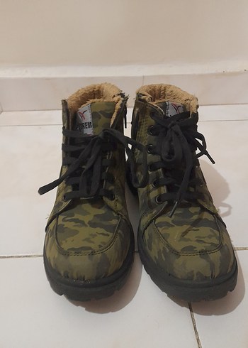 Kürk Detaylı Kamuflaj Erkek Outdoor Bot - Görsel 4