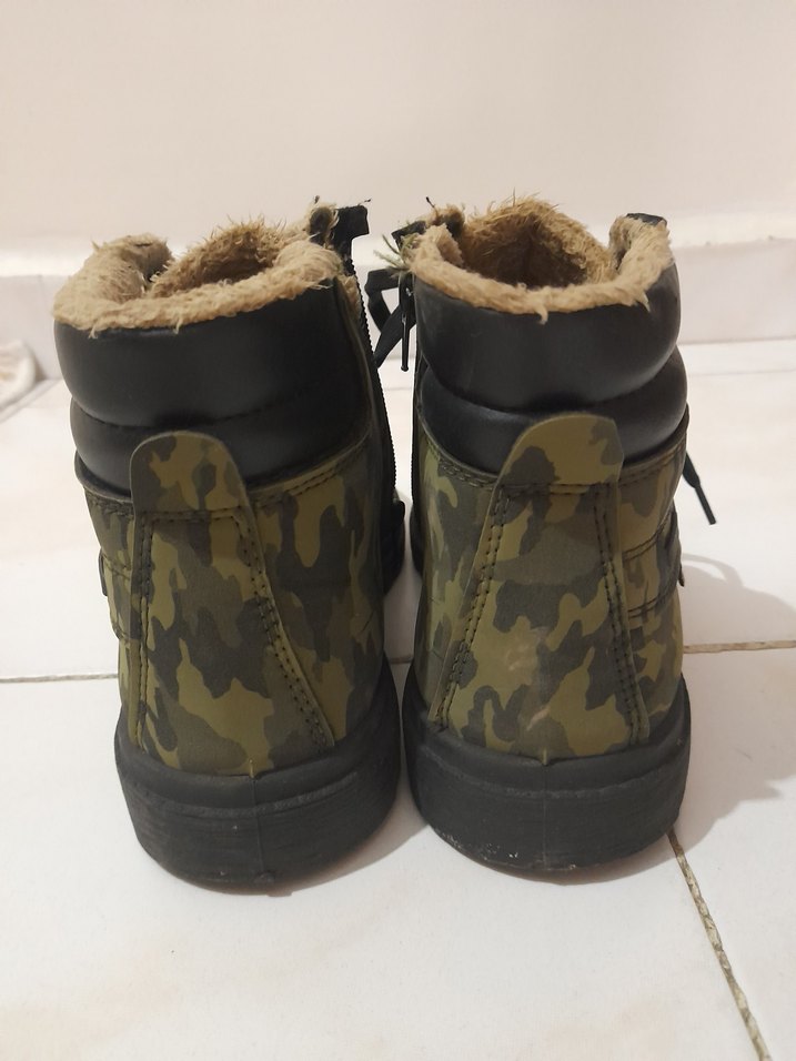 Kürk Detaylı Kamuflaj Erkek Outdoor Bot - Görsel 2