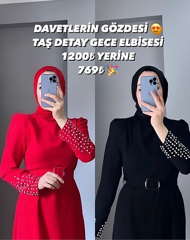 36 Beden tesettür abiye elbise