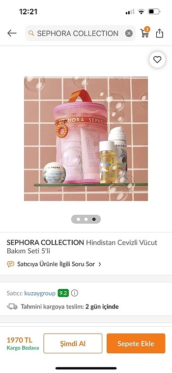  Beden Renk Duş bakım setı