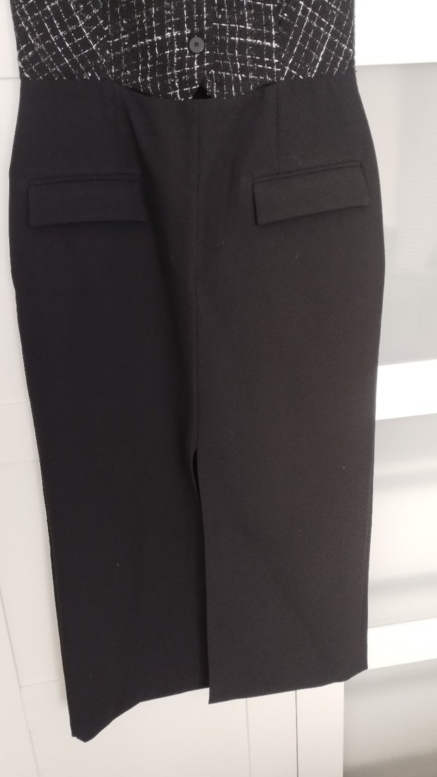 Kadın Siyah Desenli Elbise - Görsel 4