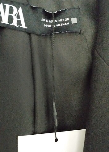 s Beden siyah Renk ZARA OVERSİZE VATKALİ BLAZER CEKET