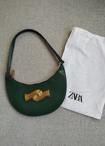Zara yeşil çanta 