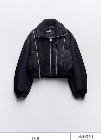 ZARA FERMUARLI BOMBER CEKET