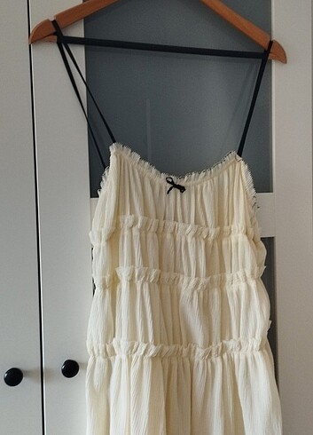 xs Beden ZARA FİYONKLU DOKULU ELBİSE