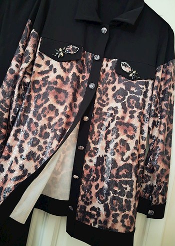 Leopar Desenli Kemerli Kadın Takım - Görsel 5