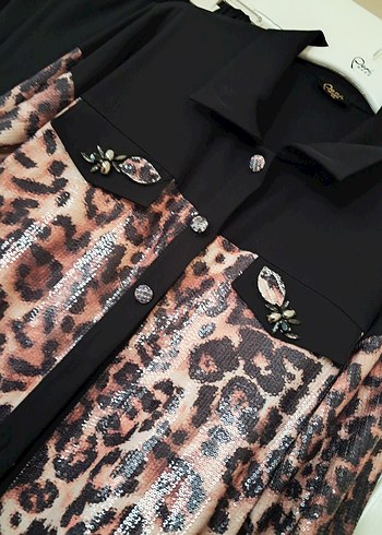 Leopar Desenli Kemerli Kadın Takım - Görsel 6