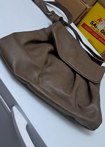 Kahverengi Deri Kadın Çanta - Görsel 2