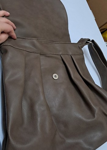 Kahverengi Deri Kadın Çanta - Görsel 6