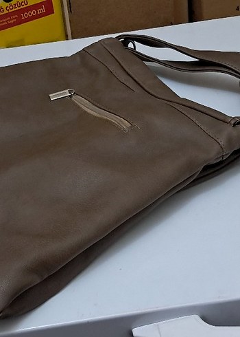 Kahverengi Deri Kadın Çanta - Görsel 3
