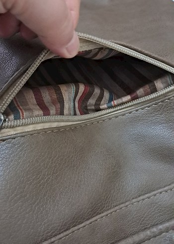 Kahverengi Deri Kadın Çanta - Görsel 4