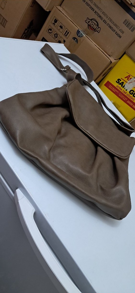 Kahverengi Deri Kadın Çanta - Görsel 2