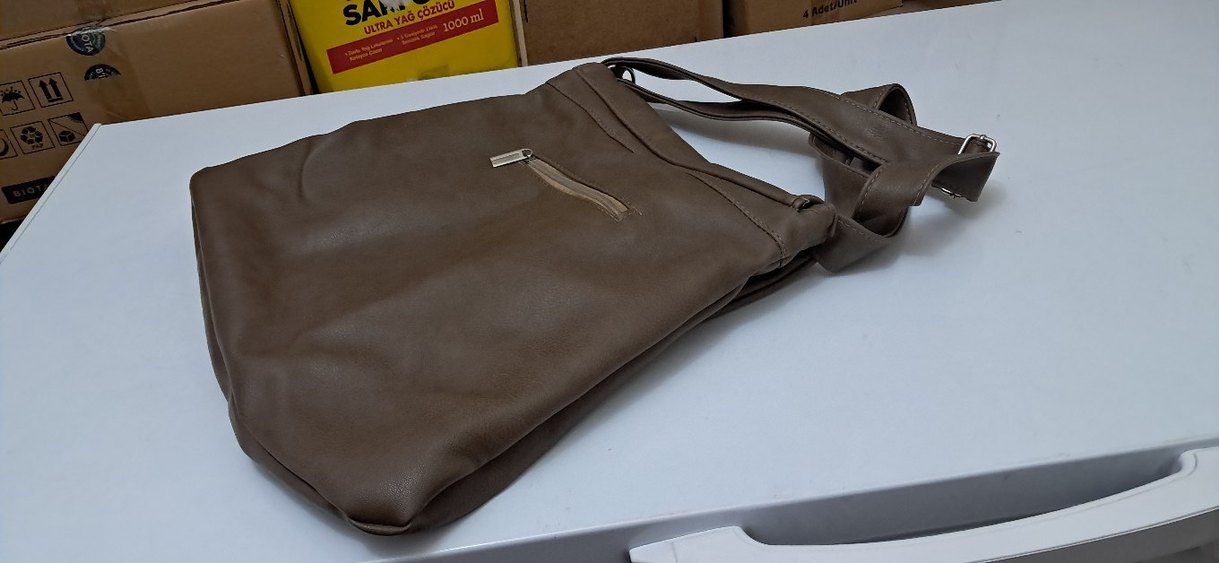 Kahverengi Deri Kadın Çanta - Görsel 3