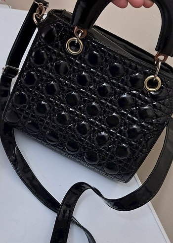 Klasik Siyah Deri Kadın Çanta - Görsel 3