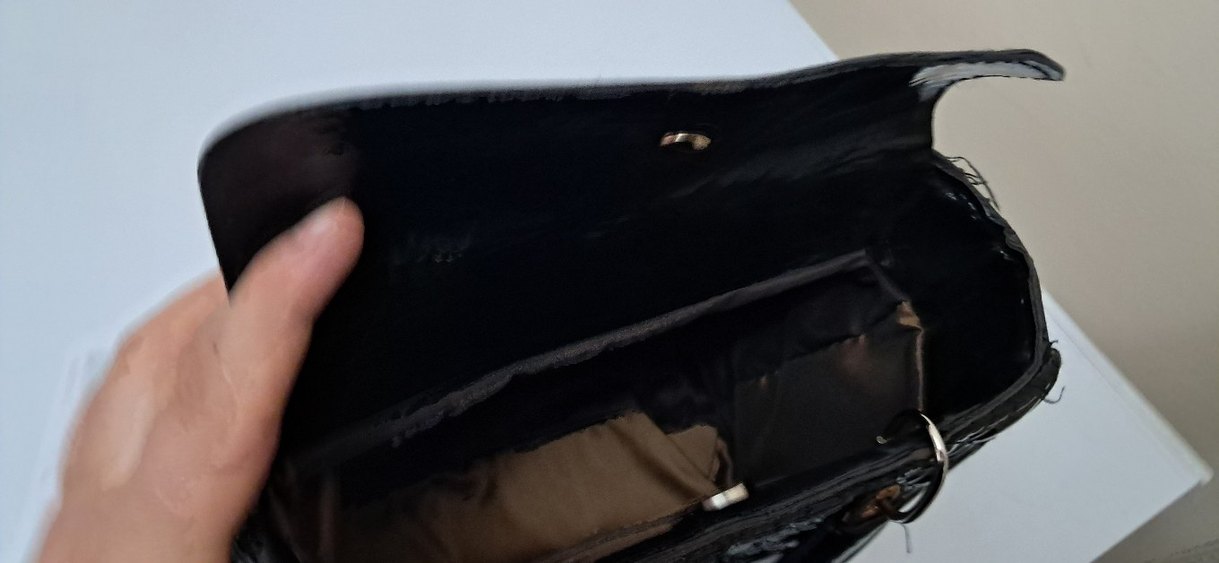 Klasik Siyah Deri Kadın Çanta - Görsel 5