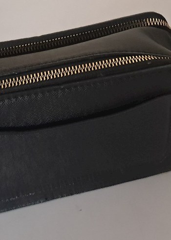 Siyah Deri Tokalı Kadın Çapraz Çanta - Görsel 2