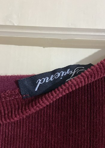 Bordo Kadın Midi Uzun Kollu Elbise - Görsel 5