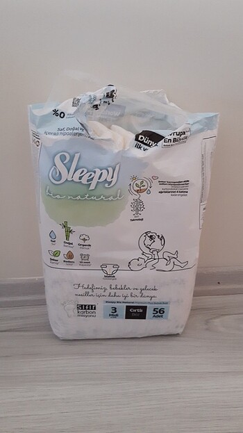 Sleepy Bio Natural Cırtlı Bez 3 No 46 adet