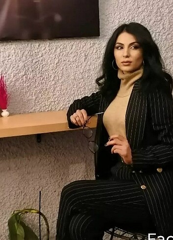 Çizgili blazer