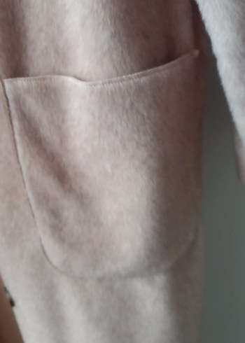 Bej Düğmeli Midi Kadın Kaban - Görsel 4