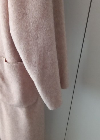 Bej Düğmeli Midi Kadın Kaban - Görsel 5