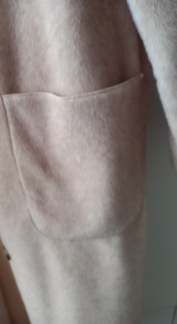 Bej Düğmeli Midi Kadın Kaban - Görsel 4