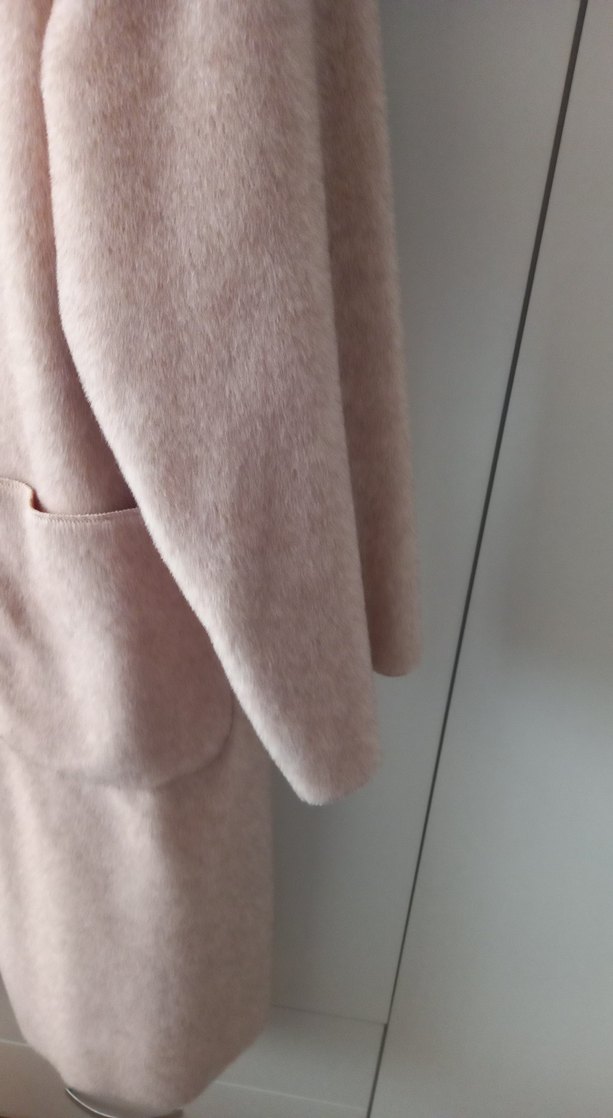 Bej Düğmeli Midi Kadın Kaban - Görsel 5