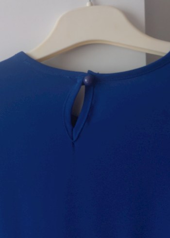 Mavi Kadın Uzun Kollu Salaş Elbise - Görsel 4