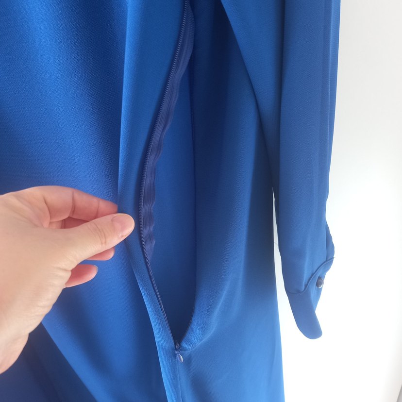 Mavi Kadın Uzun Kollu Salaş Elbise - Görsel 5