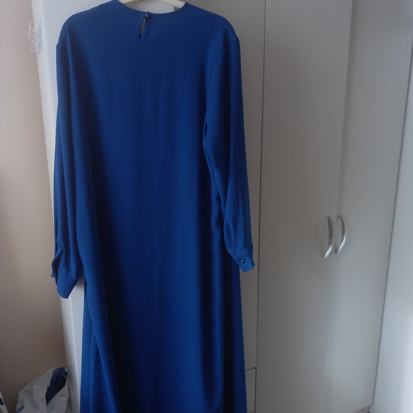 Mavi Kadın Uzun Kollu Salaş Elbise - Görsel 3