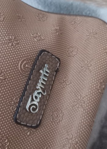 Bej Deri Kadın Çanta Fermuarlı - Görsel 3