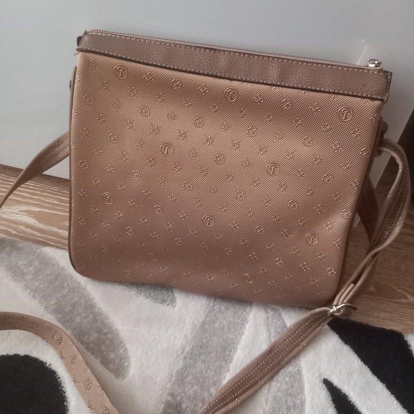 Bej Deri Kadın Çanta Fermuarlı - Görsel 4