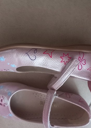 Kız Çocuk Pembe Baskılı Babet Ayakkabı - Görsel 3