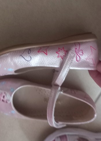 Kız Çocuk Pembe Baskılı Babet Ayakkabı - Görsel 2