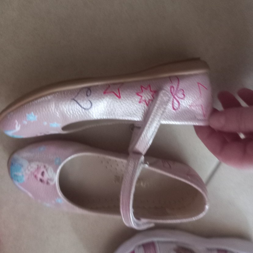 Kız Çocuk Pembe Baskılı Babet Ayakkabı - Görsel 2