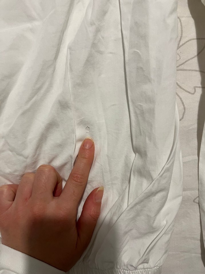 Beyaz Keten Kayık Yaka Salaş Bluz - Görsel 4