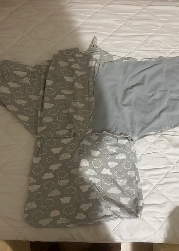 Gri Bulut Desenli Bebek Kundak - Görsel 5