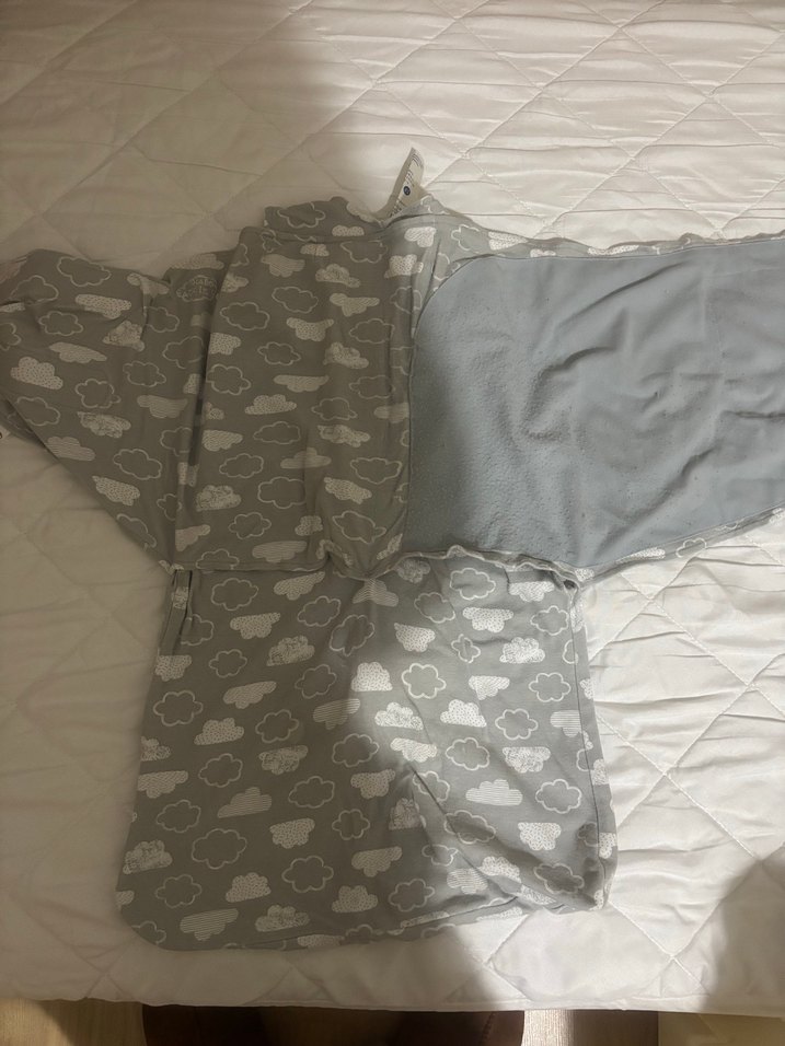 Gri Bulut Desenli Bebek Kundak - Görsel 5