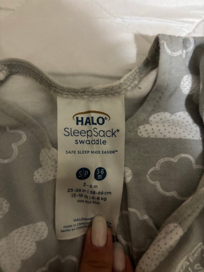 Gri Bulut Desenli Bebek Kundak - Görsel 2