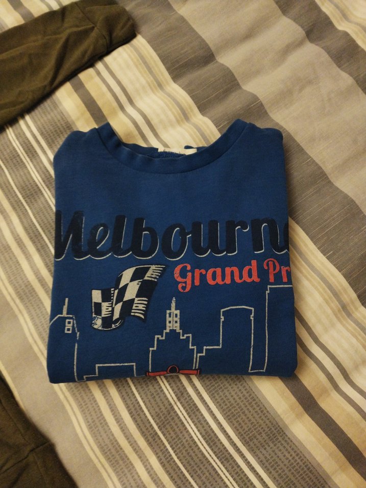 Erkek Çocuk Mavi Baskılı Denim Sweatshirt - Görsel 5