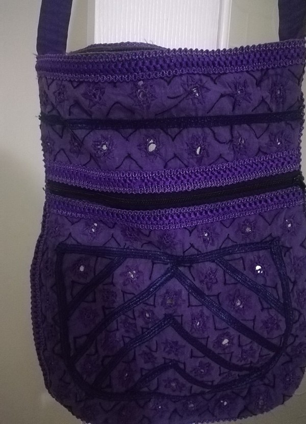 Mor Otantik Bez Çanta  - Görsel 2