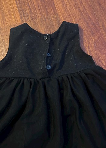 Kız Çocuk Siyah Kolsuz Fırfırlı Elbise - Görsel 2