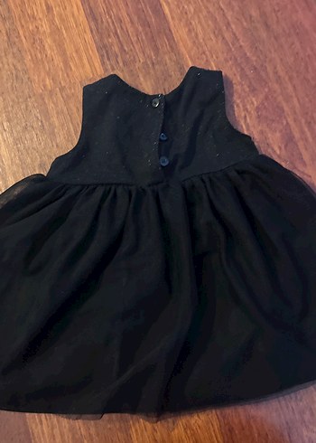 Kız Çocuk Siyah Kolsuz Fırfırlı Elbise - Görsel 3