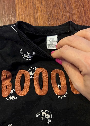 Siyah Baskılı kız Çocuk Sweatshirt - Görsel 2