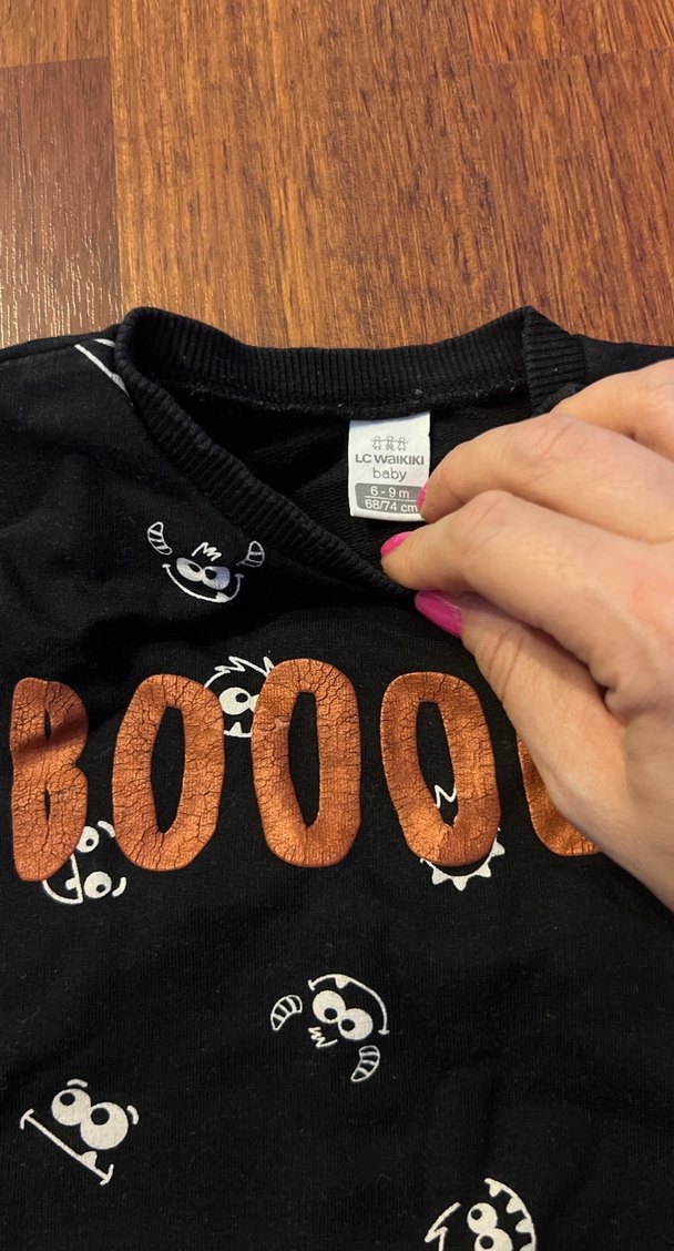 Siyah Baskılı kız Çocuk Sweatshirt - Görsel 2